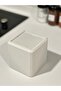 Marsel Dizayn Desktop Trash Can-Kitchen-Office-Bathroom -Foldable- Open Marble White -12,5X12Cm - 6