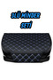 Ergonomic, Orthopedic, Jacquard, Quilted Luxury Lacasa Car Seat Cover-Cushion (Set of 3) Black Blue - 6