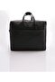 Unisex Black Classic Multi-Pocket Zipper Closure Large Volume Shoulder Strap Travel Bag 04Pc001208 - 2