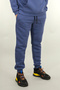 Men's Comfortable Fit Sweatpants Cotton Fleece-Lined Fabric Ribbed Waist Leg 3 Pockets Indigo - 3