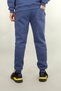Men's Comfortable Fit Sweatpants Cotton Fleece-Lined Fabric Ribbed Waist Leg 3 Pockets Indigo - 7