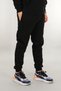 Men's Comfortable Fit Sweatpants Cotton Fleece-Lined Fabric Ribbed Waist Leg 3 Pockets Black - 3
