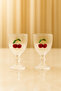 2 Li Crystal Glass Coffee Water Cup Cherry Glass Cherry 75ml