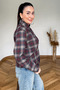 Blue 100% Cotton Checkered Design Shirt - 3201 - 3