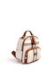 Cream - Tan Plaid Women's Backpack Sp1130 - 2