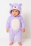 Winter Sweet Welsoft Zippered Hooded Baby Jumpsuit with Chest Detail