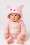Winter Sweet Welsoft Zippered Hooded Baby Jumpsuit with Chest Detail - 2