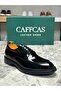 Genuine Leather Black Patent Leather Handmade Classic Casual Men's Shoes 1395-31