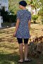 23140-1 Women's Short Sleeve Semi Modest Swimsuit - 2