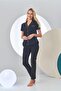 24213 Women's Polka Dot Front Buttoned Comfortable Cut Short Sleeve Seasonal Pajama Set - 5