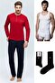 U.S. Polo Assn. 17394 Groom Pajamas Laundry Set of 4 Dowry Set