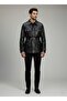 Leather Parka Jacket with Belt - 2