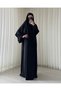 Medina Silk Souffle Dress Veil Set, Hajj Umrah Women's Ferace, Hijab Dress Set, Shawl Sherif - 3