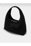 Black Suede Women's Shopper Shoulder Bag – Soft Form Vintage Model - 4