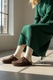 Unisex sabo natural cork sole genuine leather indoor slippers - 5