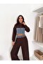Women's Trend High Waist Jean-Detail Zippered 3-Thread Set - 5