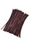 100 Pieces Chenille Set, 50 White 50 Brown Wire Flower Making Bouquet Educational Chenille Set 30 cm 6mm - 3