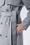 Women's Regular Melton Coat with Windbreaker Detail - 5