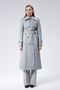 Women's Regular Melton Coat with Windbreaker Detail
