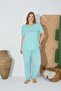 24072 Short Sleeve Large Size Women's Pajamas Set