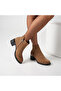 حذاء نسائي من Berta Mustard Suede – كعب 6 سم – نعل ثيرمولايتي - 2