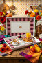 Striped Patterned Serving Tray 38X28X3.5 Cm, Burgundy - 3