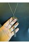 Ring Design Smoked Color Women's Steel Necklace 40 cm - 2