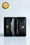 Genuine Leather Card Holder Black Snake Print Exclusive Xfol Slim Business Card Holder Mini Wallet Gift - 3