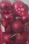 Christmas Tree Ornament 20 Pieces with Snowy Pattern Red 37386 - 5