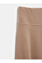 80390 Elastic Waist Knitted Midi Skirt-Mink - 8