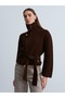 60988 Wool Blend Knitwear Cardigan-Brown - 4