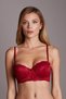 Miss Claire Women's Burgundy 51-880 Lace Underwire Covered Bustier Bra Mıssclaıre-Mb 119951880