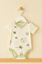 100% Organic Cotton Short Sleeve Baby 2-Piece Bodysuit - 2