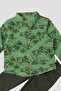 Palm Tree Patterned Muslin Shirt Set of 2 Tops and Bottoms - 8