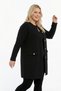 Knitwear Women's Plus Size Angora Soft Thick Winter Black Self-Lining Mother Cardigan - 6