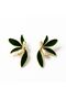 Green Gold Pearl Detailed Yusufcuk Women's Earrings - 2