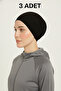 Black Tube Bonnet – Hijab Bonnet Comfortable and Non-Slip Design, Shawl Bonnet, Scarf Bonnet 3 Pieces - 5