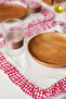 6-Piece Ruffle Detail Checked Linen Placemat Set - 2