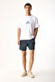 Men's Alex 100% Linen Shorts with Elastic Waist - Indigo - 4