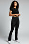 Women's High Waist Spanish Flare Leggings |   Ribbed, Winter and Stretchy Fabric - 5