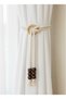 2 Pieces Bohemian Style Curtain Tieback – Matching Background Curtain Handmade Polished Decorative Curtain Tieback Ornament - 4