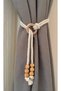 2 Pieces Bohemian Style Curtain Tieback – Matching Background Curtain Handmade Polished Decorative Curtain Tieback Ornament - 3