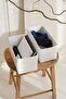 6-Piece White Premium Children's Room Wardrobe Laundry Drawer Organizer Storage Box Organizer - 6
