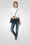Women Skinny Fit Washed Stretchable Straight Leg Denim, Navy Blue - 2