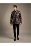 Leather Parka Jacket with Belt - 2