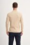 Premium Slim Fit Viscose Blended Polo Neck Beige Men's Sweater 33210 - 3