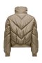 معطف نسائي بياقة واقفة باللون البيج من Tamara Quilted - 2