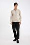 Standard Fit Polo Collar Half Zipper Premium Knitwear Sweater D0621Ax25Au - 2
