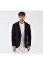 Zeus Men's Black Stretchy Stretch Fabric Fabric Fully Lined Slim Fit Mono Collar Sports Blazer Jacket