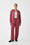 2-Thread Zippered Pocket Mock Neck Tracksuit Set Large Size 6XL